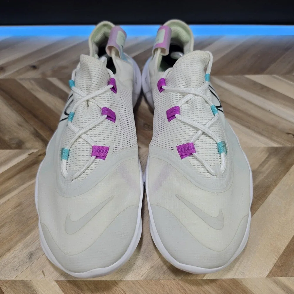 Nike Free RN 5.0 White Purple Teal Athletic Low Top Shoes Mens 12.5 CI9921-102
